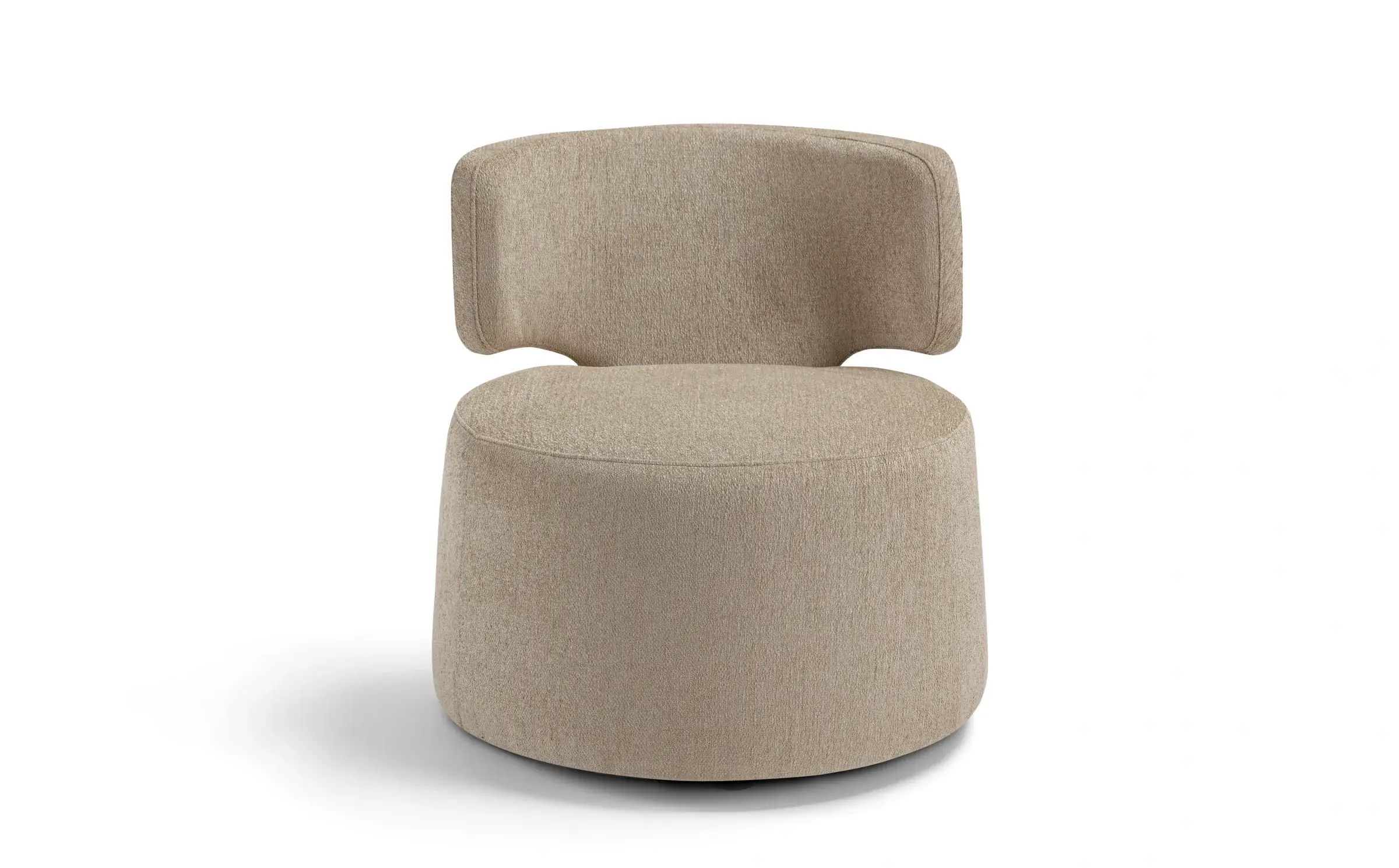 Poltrona Hip Hop beige su fondo bianco, vista frontale